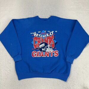 Vtg 1990 New York‎ Giants NFL Football Crewneck Sweater USA Made Sz XL